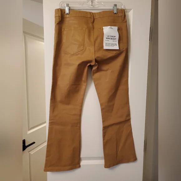 Frame Le Crop Mini Boot Cut Vicuña Tan Pant Sz 29 - Picture 8 of 10